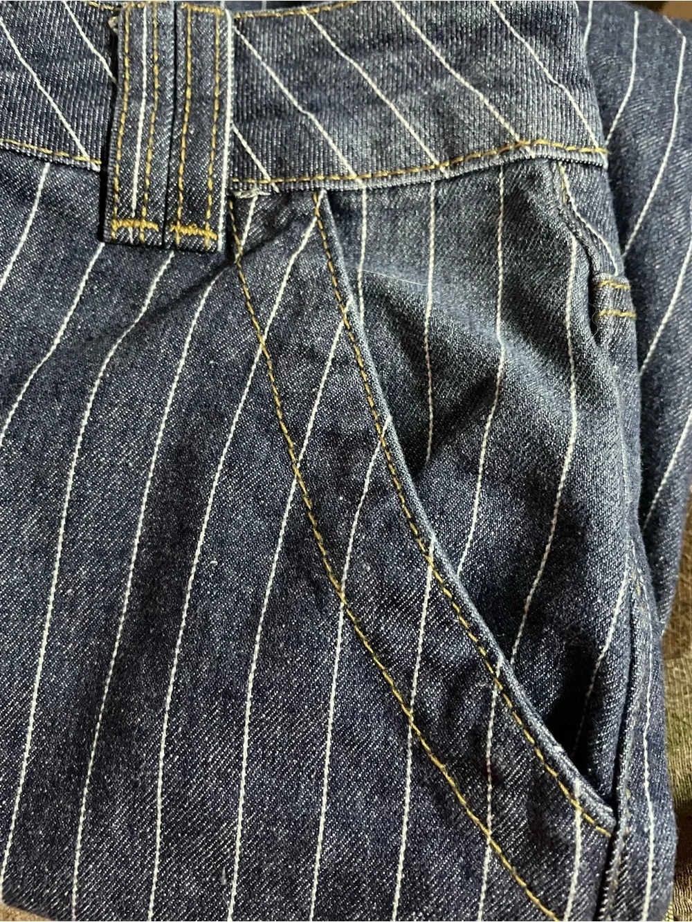 Edikted Tall Cory Striped Low Rise Baggy Jeans Size Small - Picture 9 of 9